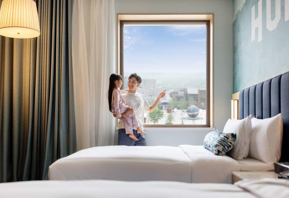 城市大道景观双大床房