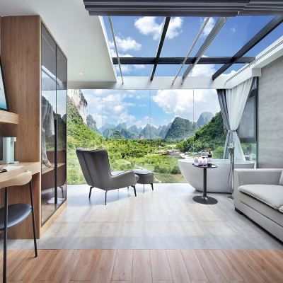 江山如畫浪漫星空家庭套房+語音控制+浴缸+會員投影 攬山望月民宿（陽朔十里畫廊店）優惠