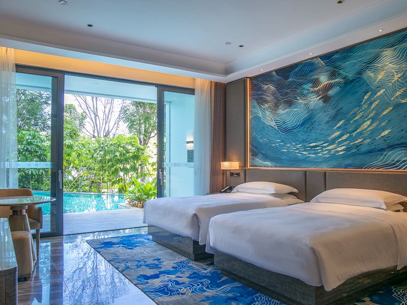 Vaperse Hainan Clear Water BaySwimming Pool Room - Twin Bed