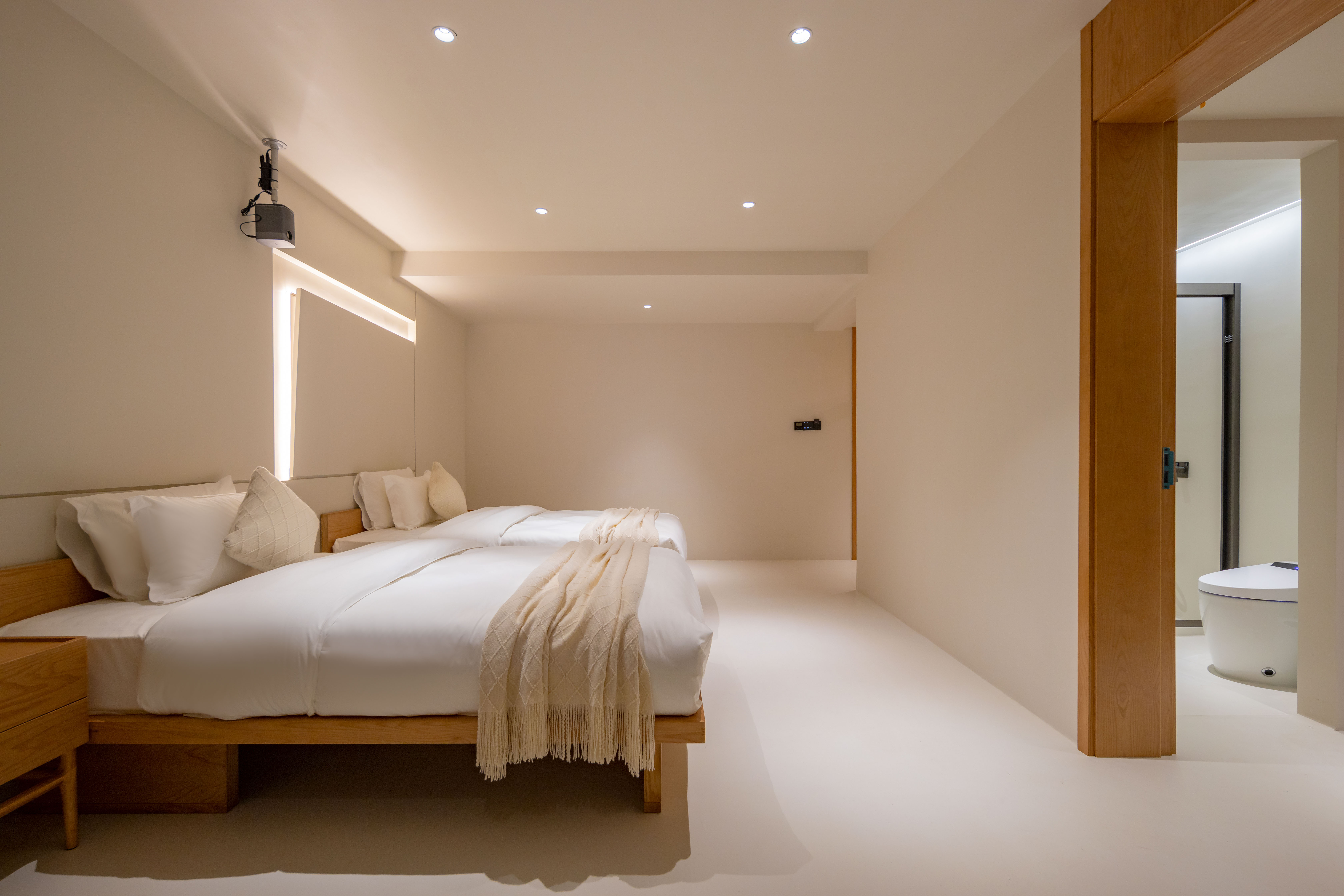 枕风·观景双床房+巨幕投影+品茶坐榻+可观望地藏王圣象+全屋智能客控