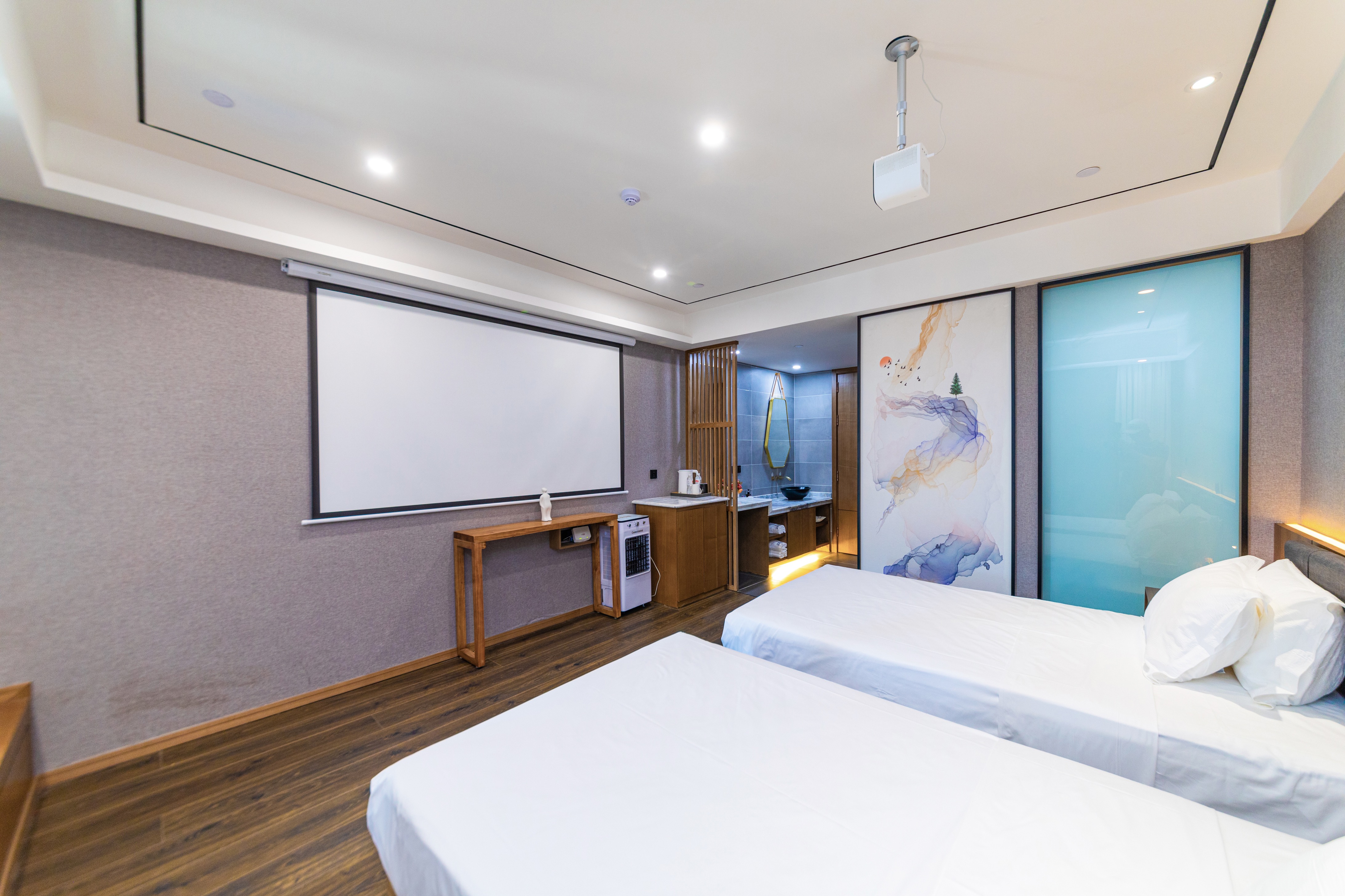 静谧影院双床房