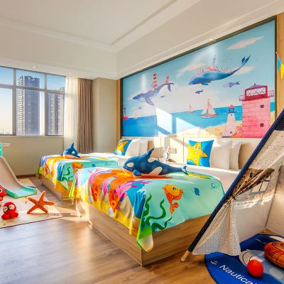 海洋親子雙床房【孩童滑梯+主題玩偶+親子空間】 可住愛住飯店（佛山容桂漁人碼頭店）優惠