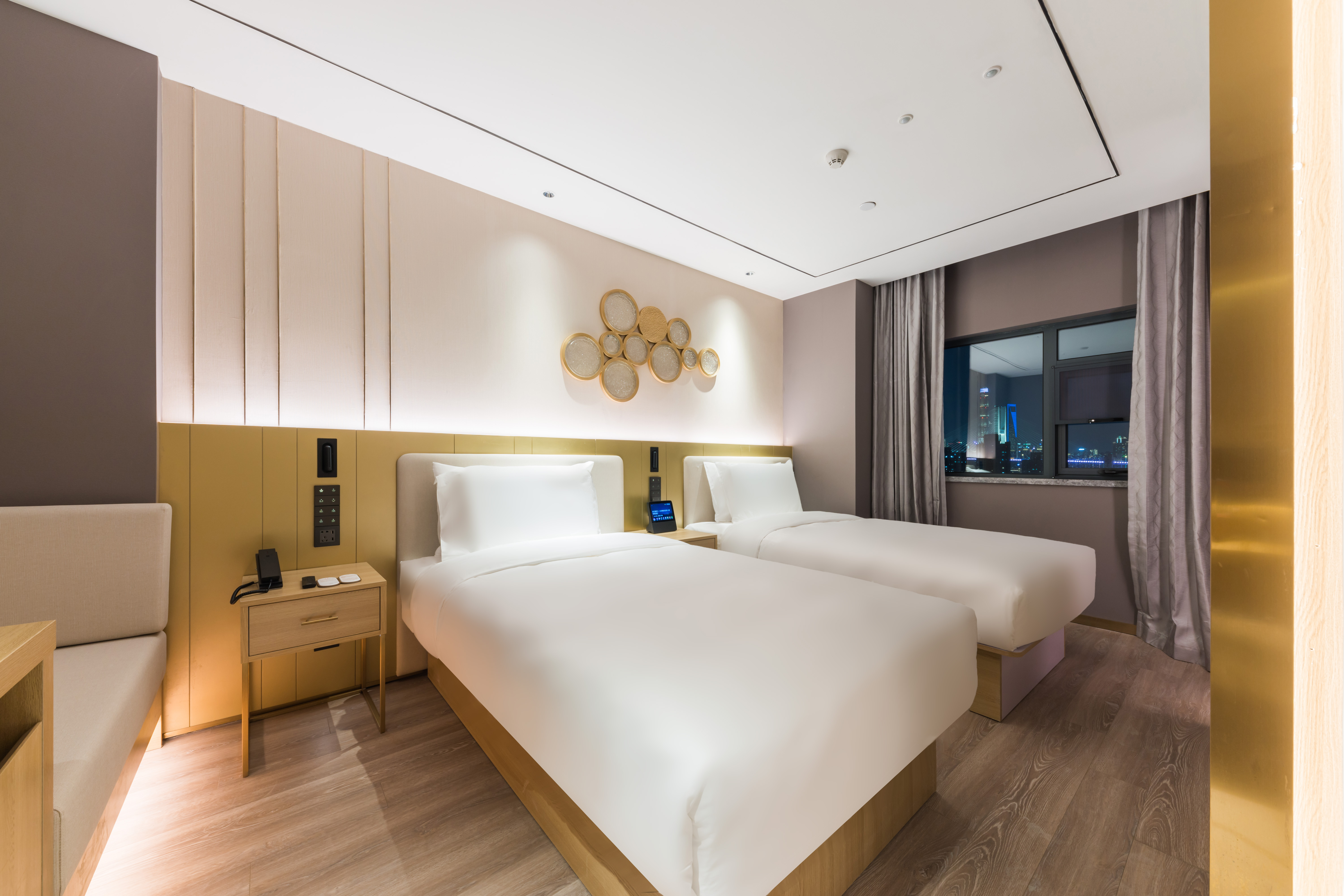 月若流金高级双床房（全屋智能+手机投屏）