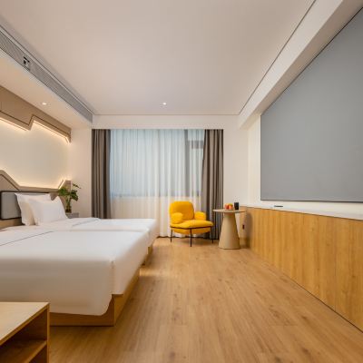 影音雙床房（巨幕影院+高清投屏） 杭州蕭山國際機場柏納飯店優惠