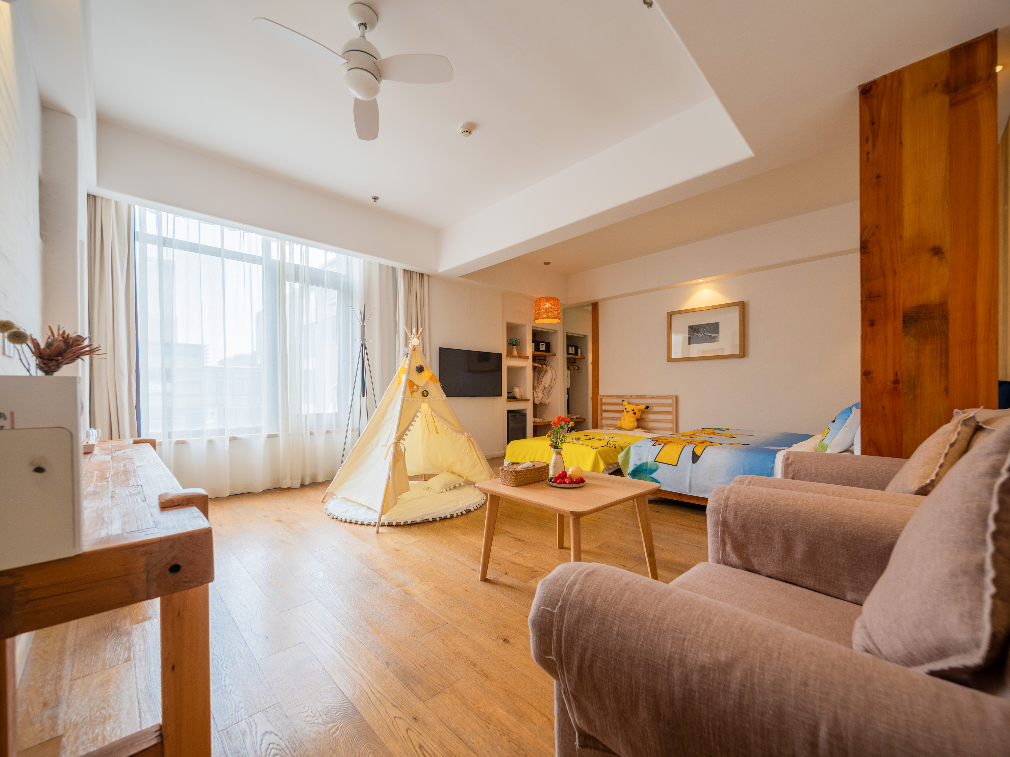 童梦雅舍?Family萌趣亲子房【童趣帐篷+vip电影】