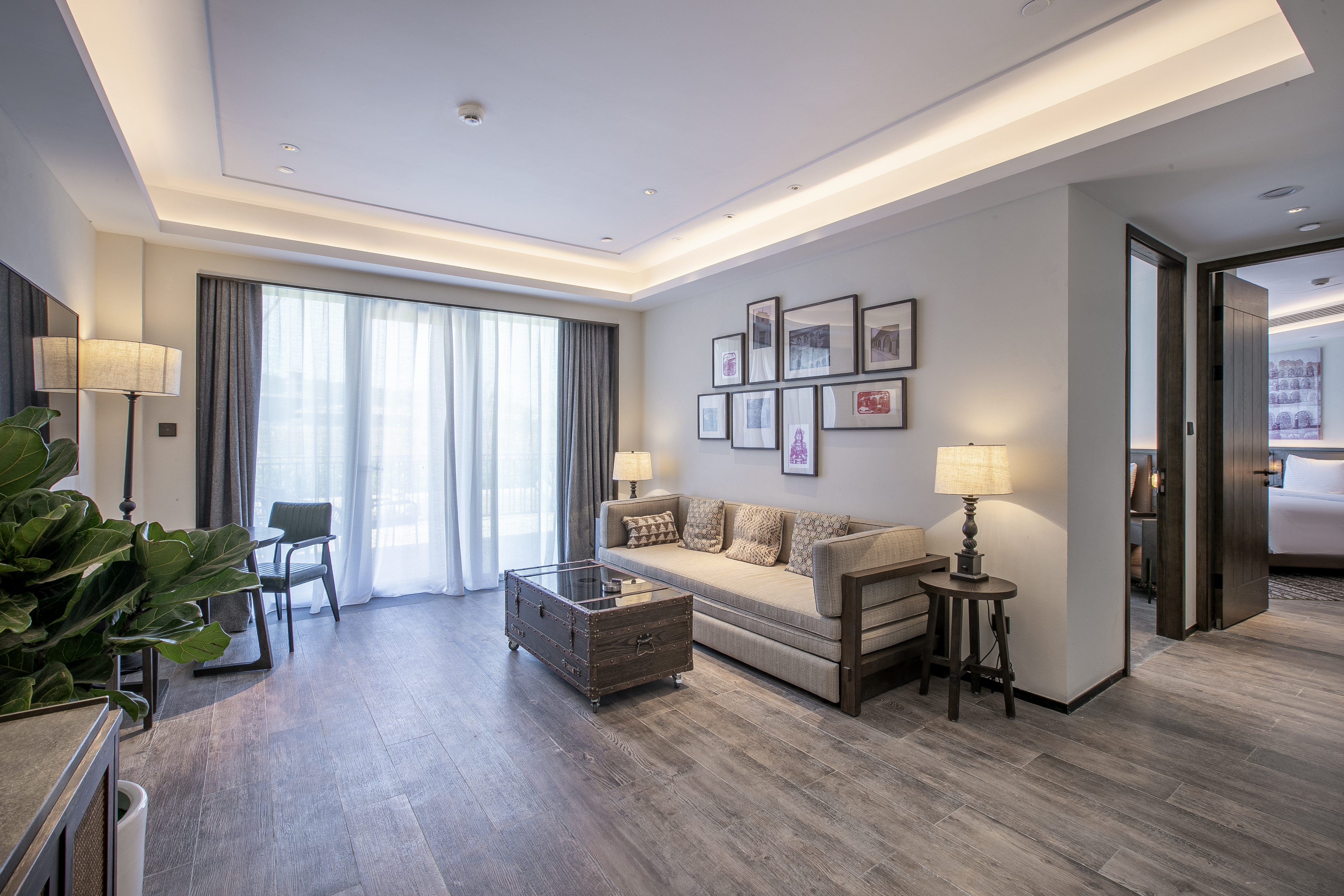 陕北风情湖景家庭双卧套房