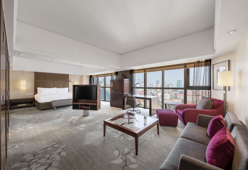 特大床城市景观高楼层开放式套房