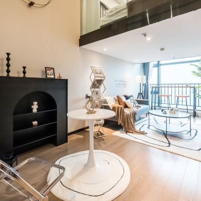 Coffee高空景觀複式套房（極米4K+巨幕投影） GS高空設計師自助飯店（成都人民北路店）優惠