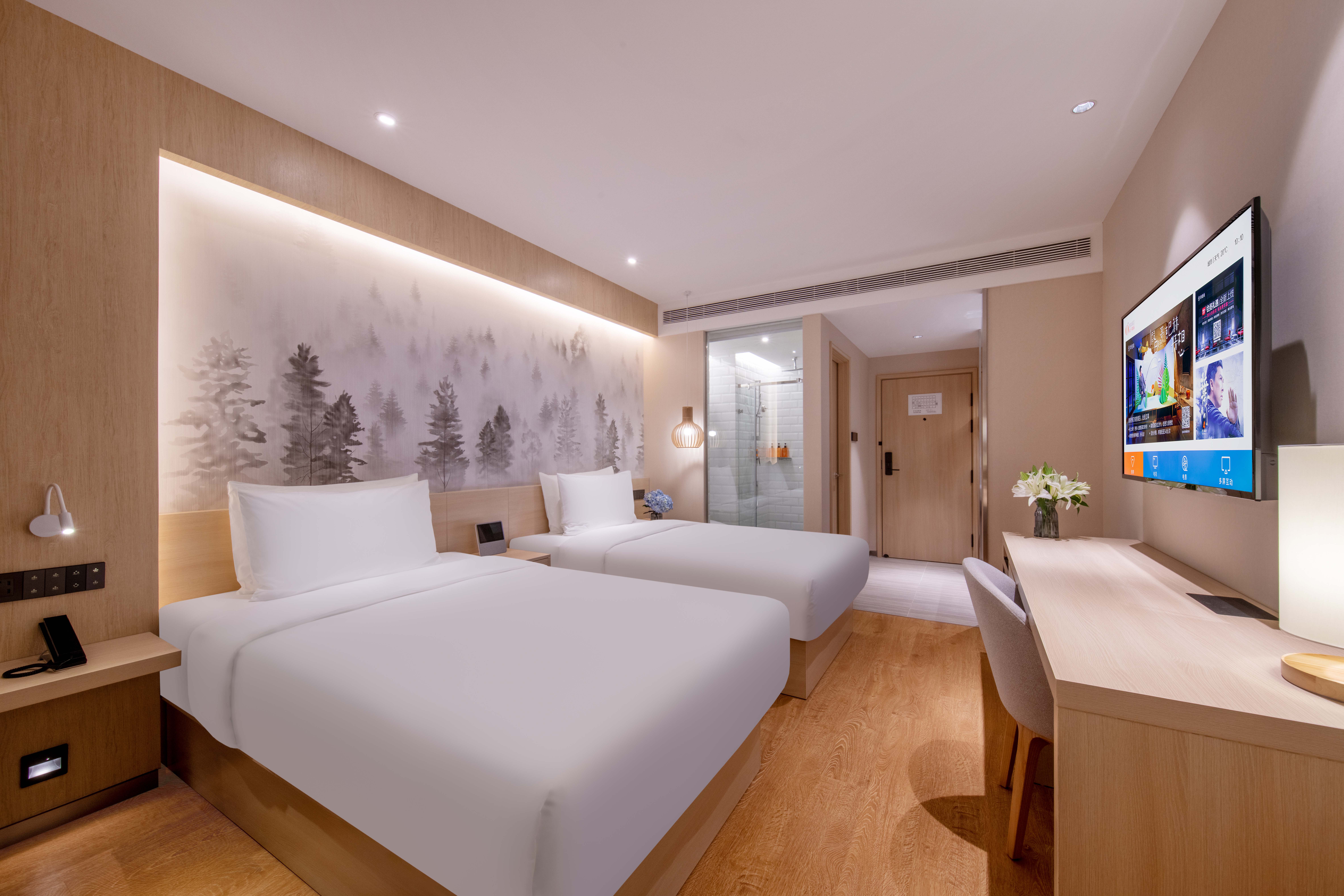 小时光双床房（内窗+智能客控+电视投屏）