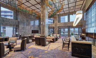 The lobby at Hotel Indigo Hong Kong, a Chinese member hotel, has at NINGDE SANDU'AO FLIPORT HOTEL