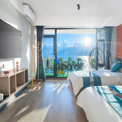 映月·舒適海景標準間（一線海景+獨立陽台+智能馬桶）203 大理那裡小居海景客棧優惠