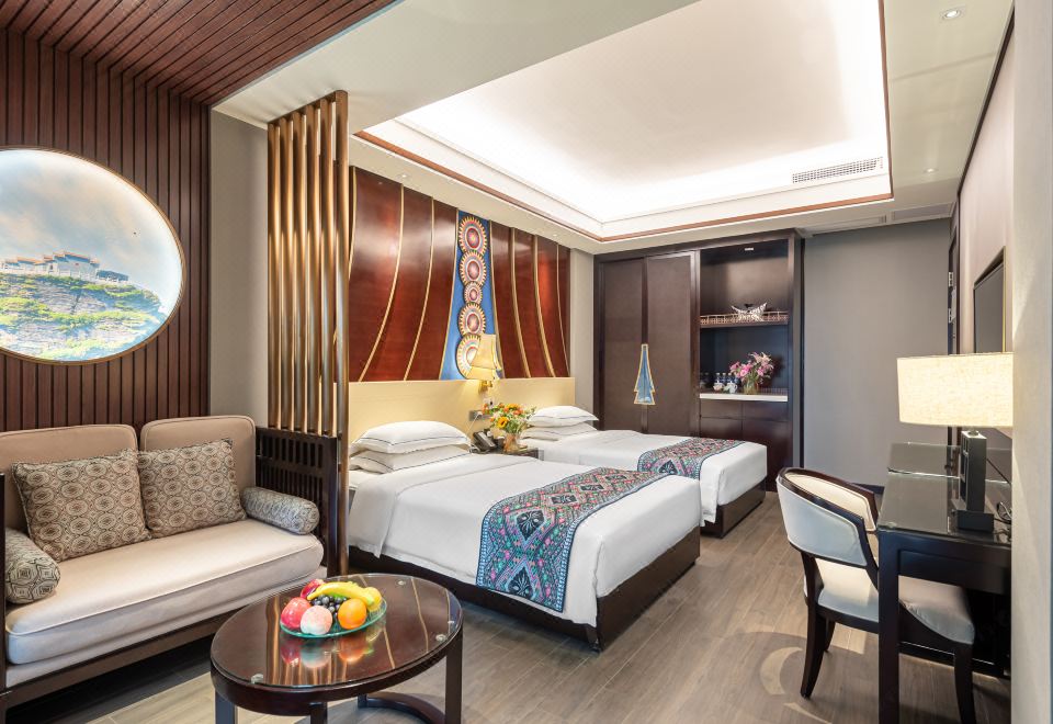 豪华娱乐地暖双床房