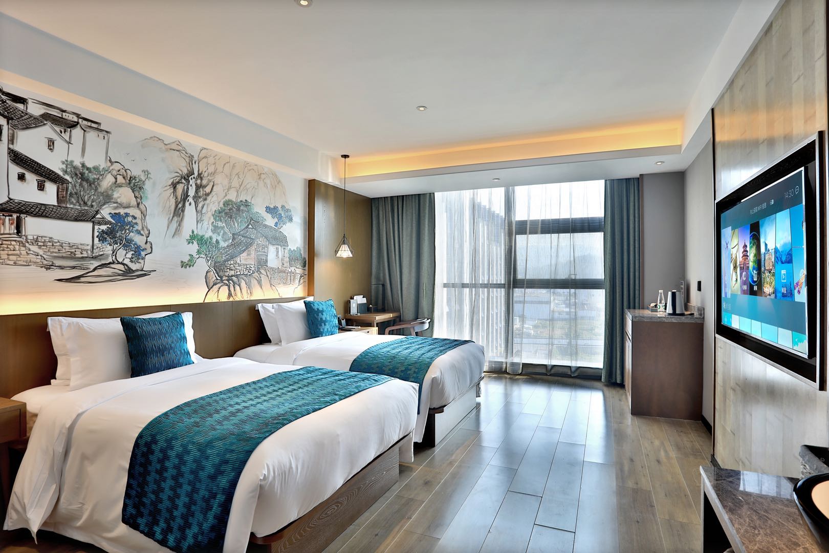 MEHOOD LESTIE Hotel (Hangzhou Xixi Wetland Science and Technology City)丽致双床房