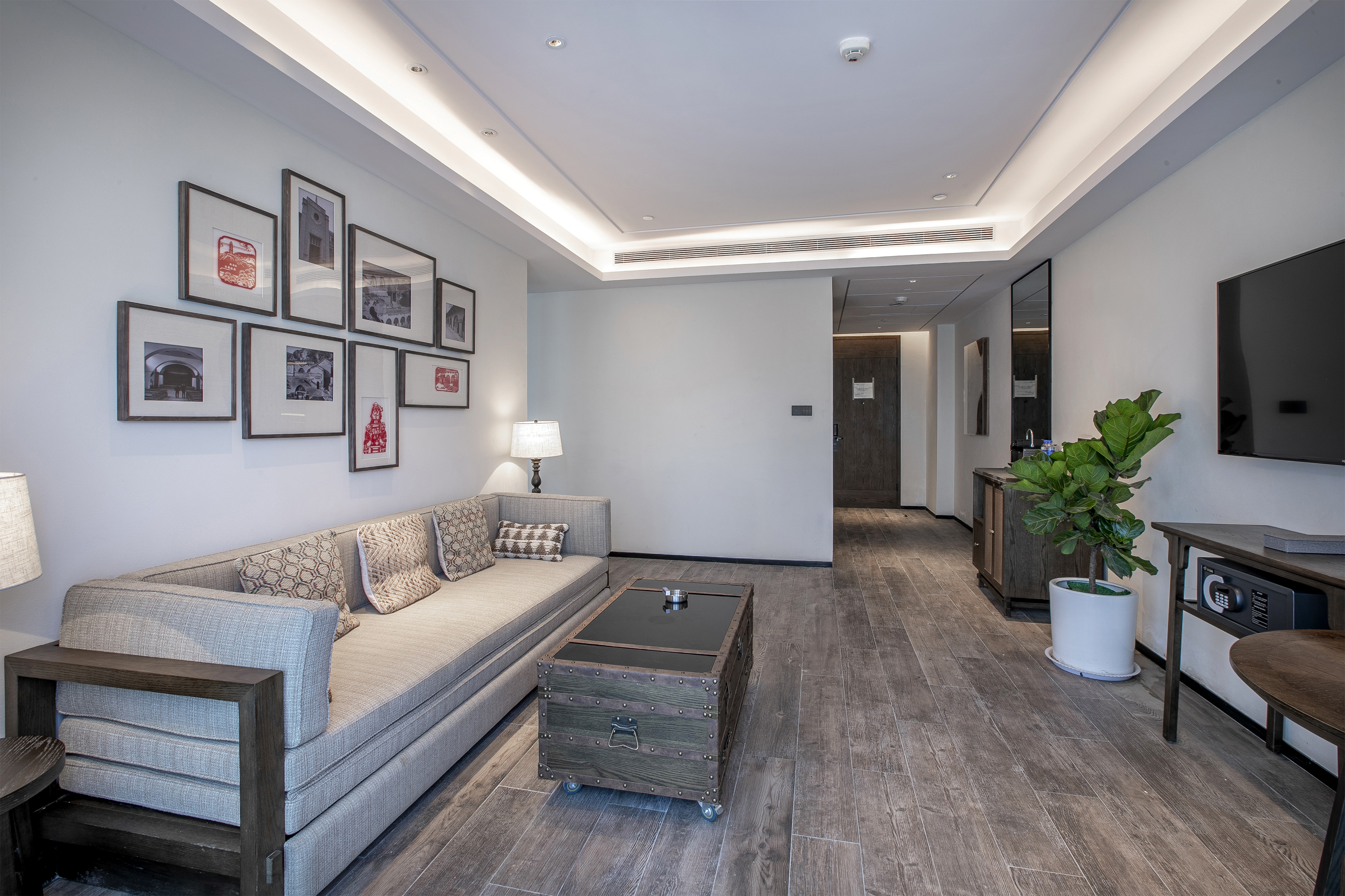 陕北风情湖景家庭双卧套房