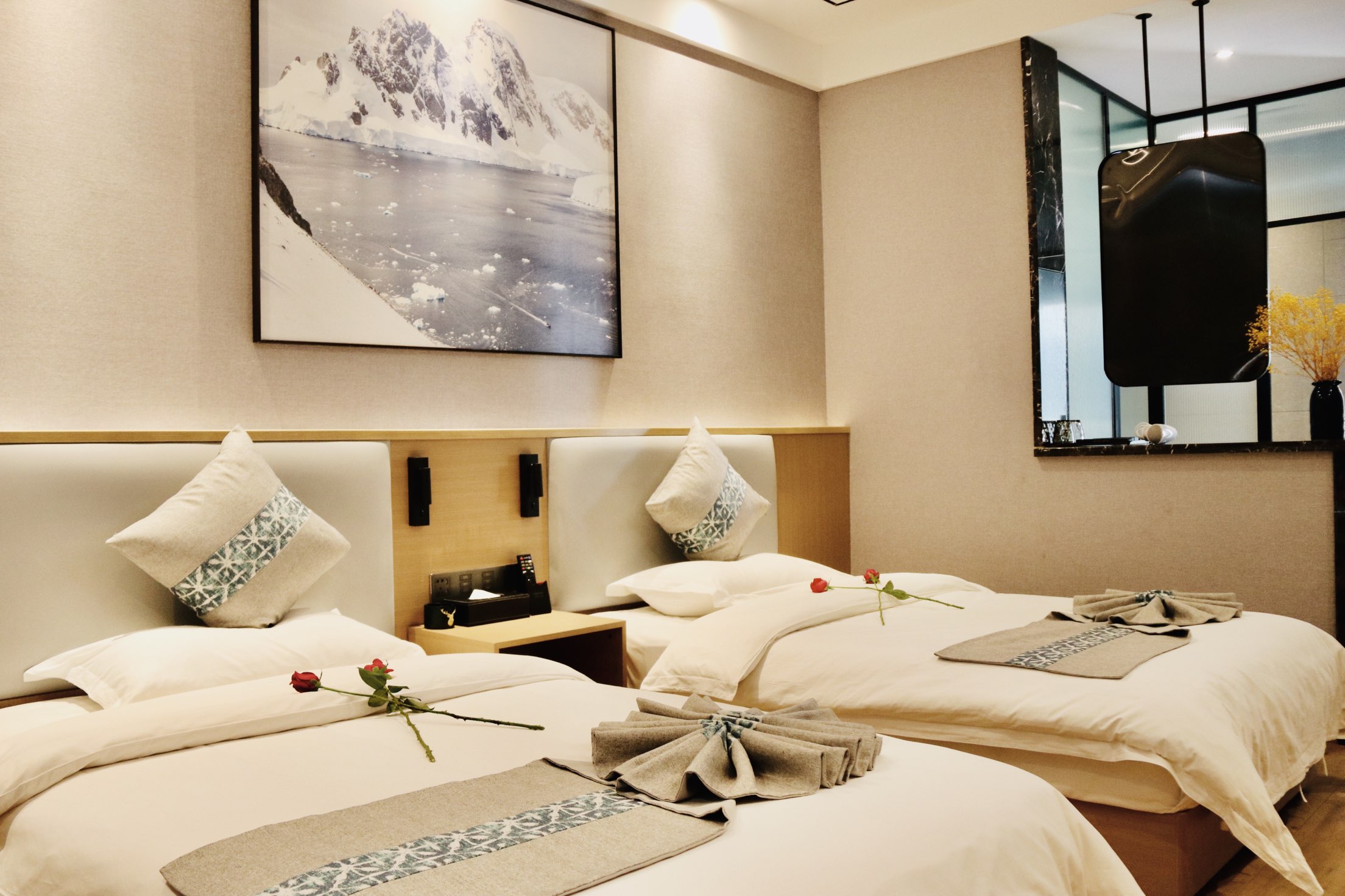 卓达雪山·观景双床房（恒温地暖）