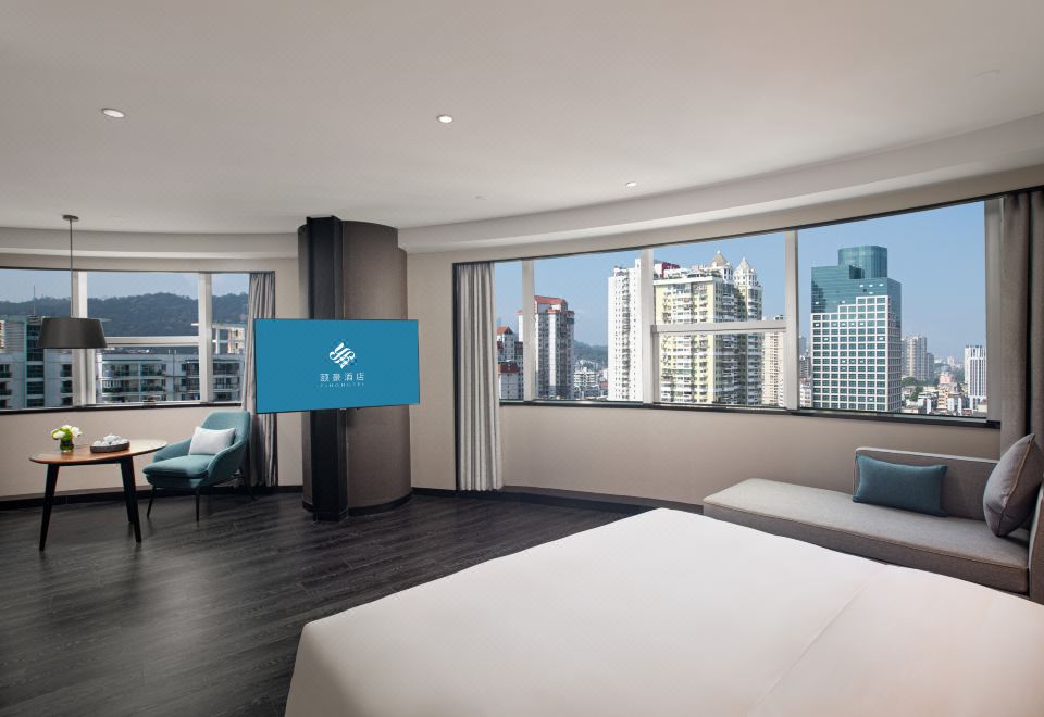 行政城景大床房『老厦门?夜景?贵妃沙发?空气净化器』