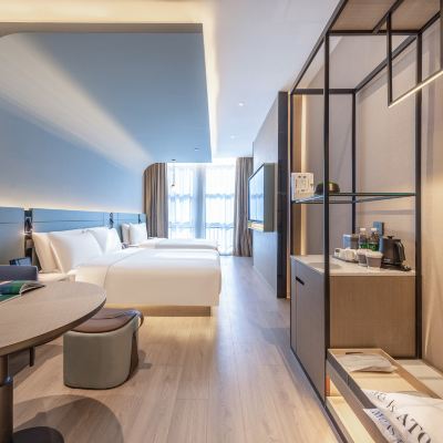 幾木親子雙床房（智能客控+深睡枕+智能馬桶+小冰箱+可投屏65寸電視） 天津濱江道恆隆廣場亞朵S飯店優惠