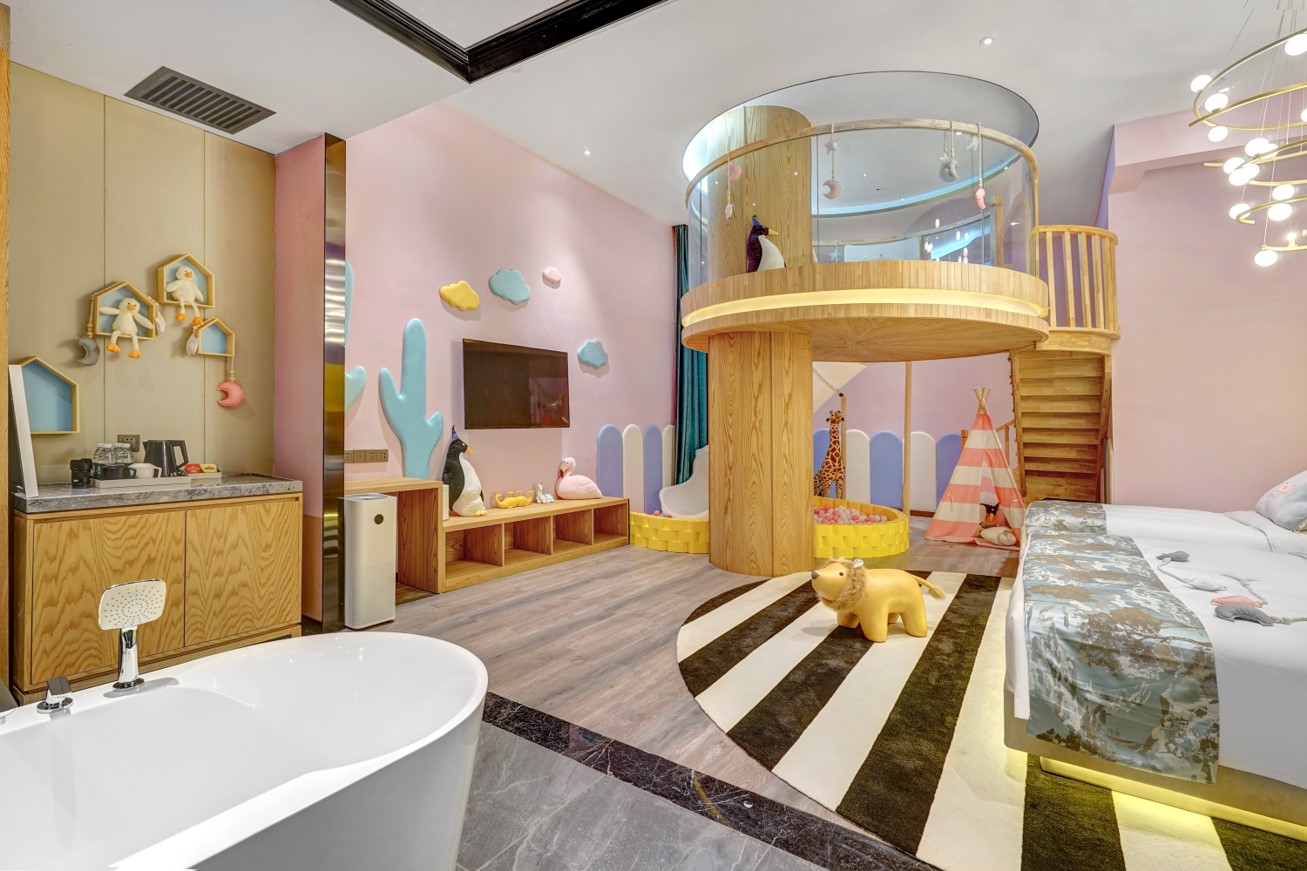 冰雪梦幻·童趣滑梯亲子房-氧吧负离子