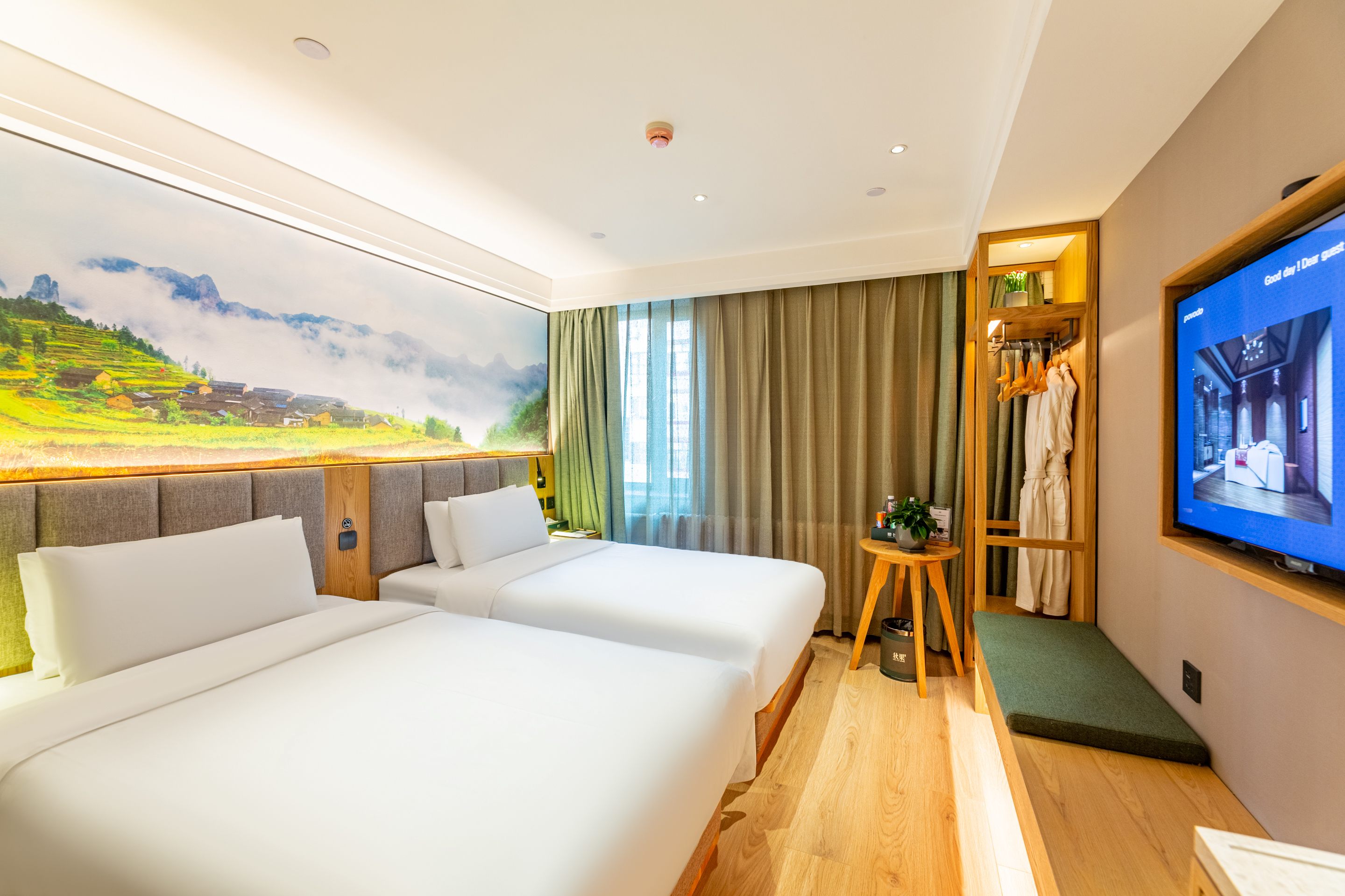 舒适双床房（全屋智能+加湿器+独立空调+独立冰箱）