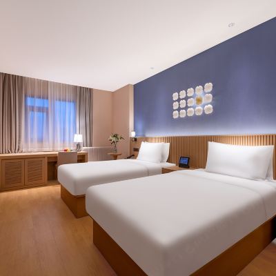 雙床房（小冰箱+65寸投屏電視+記憶枕） 桔子水晶北京麗澤商務區天壇醫院飯店優惠