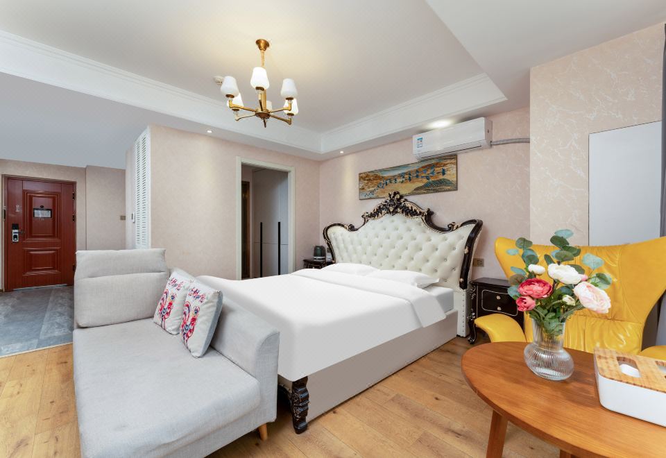 Zhenai Yiji Concept Theme Apartment (Ji'nan Hanyu Jingu) Selected Queen Room