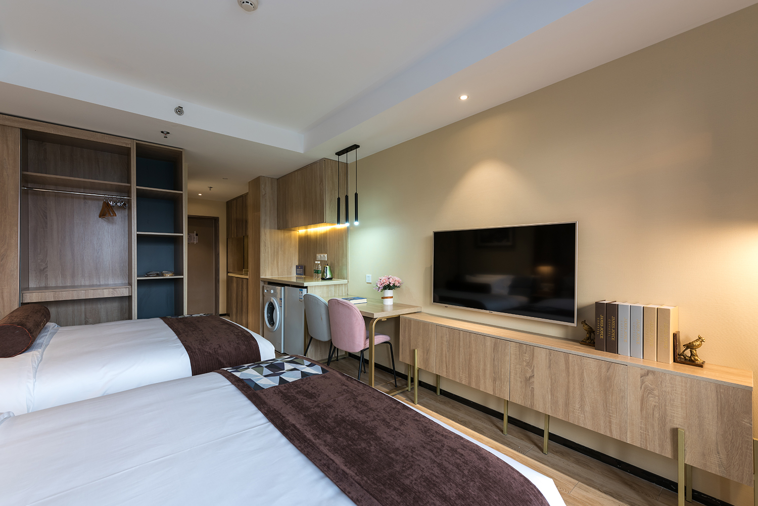 醇享双床房（两张1.5大床+冰箱+洗衣机）