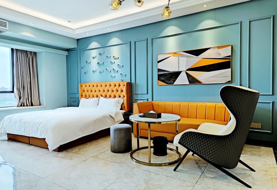 轻奢简约大床房-洗衣机+冰箱+高速吹风机