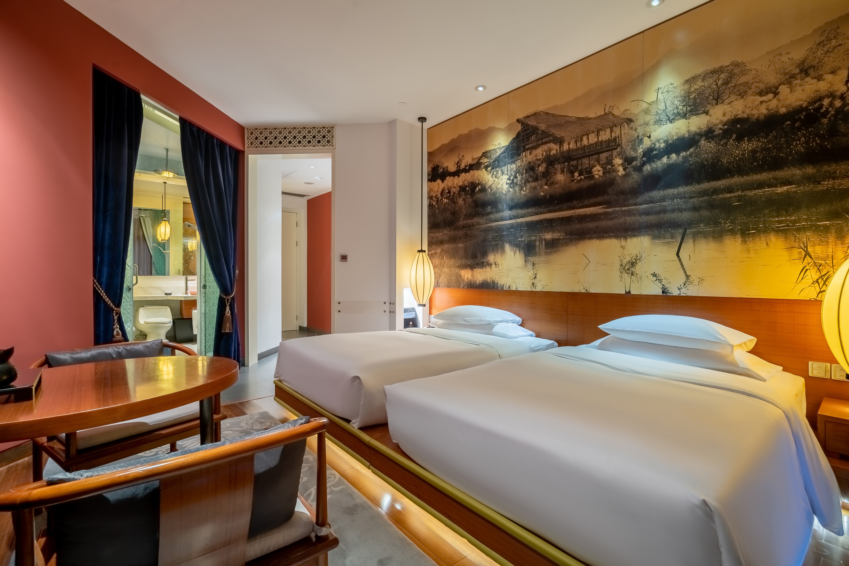 豪华园景双床房