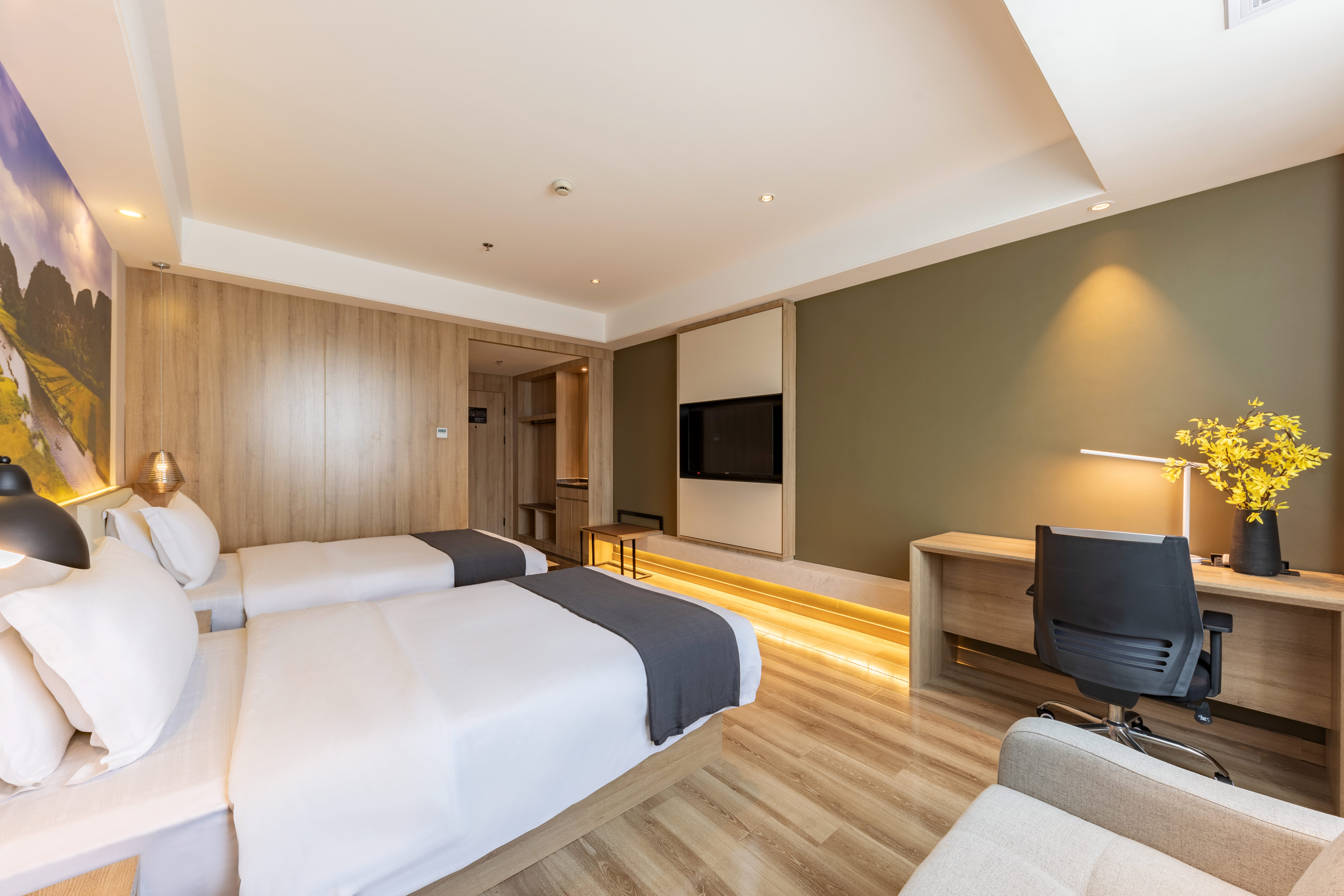 舍丨輕奢雙床房（180°全景+舒適沙發）