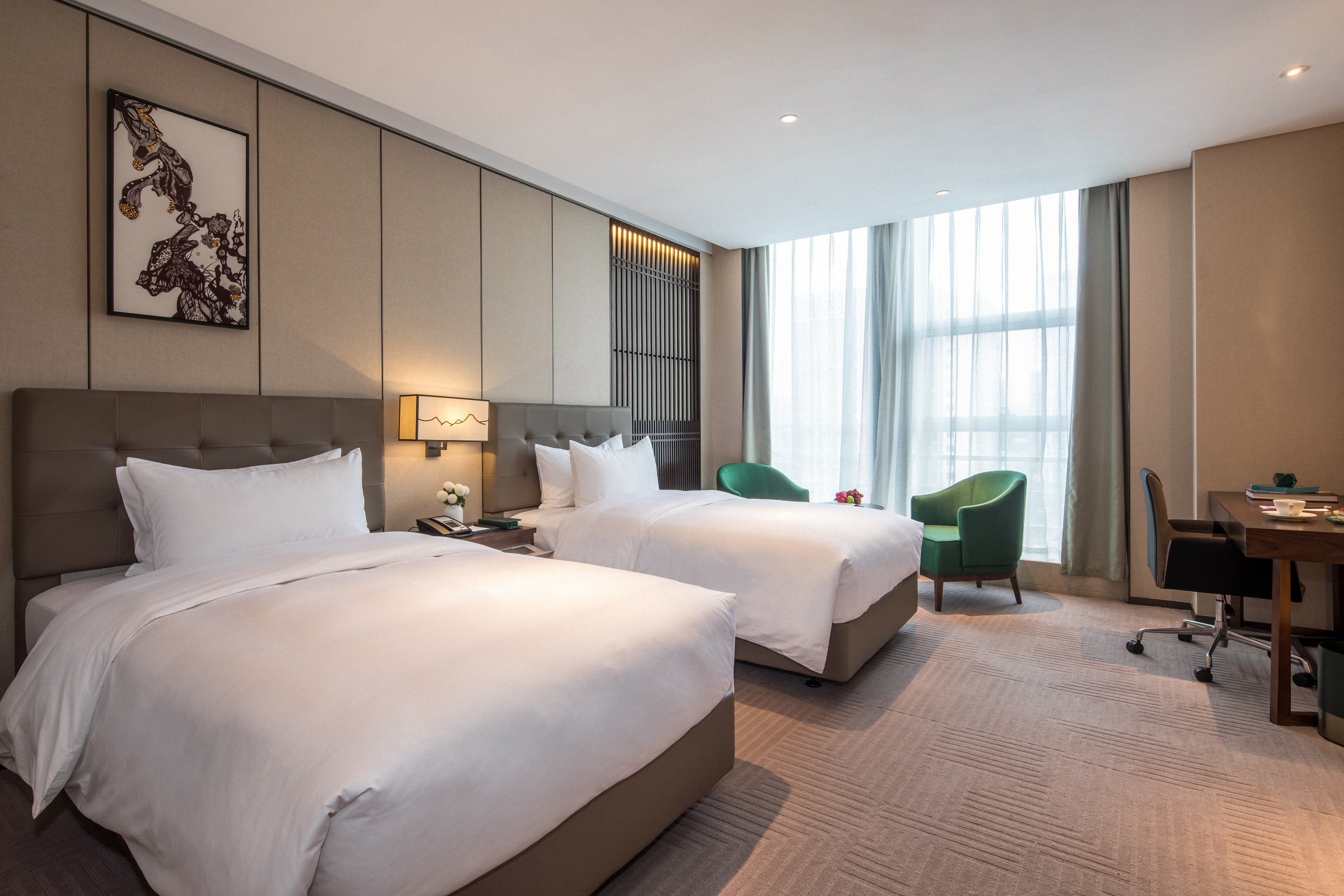 豪華雙床房（商務辦公桌+助眠床墊+休憩時光）