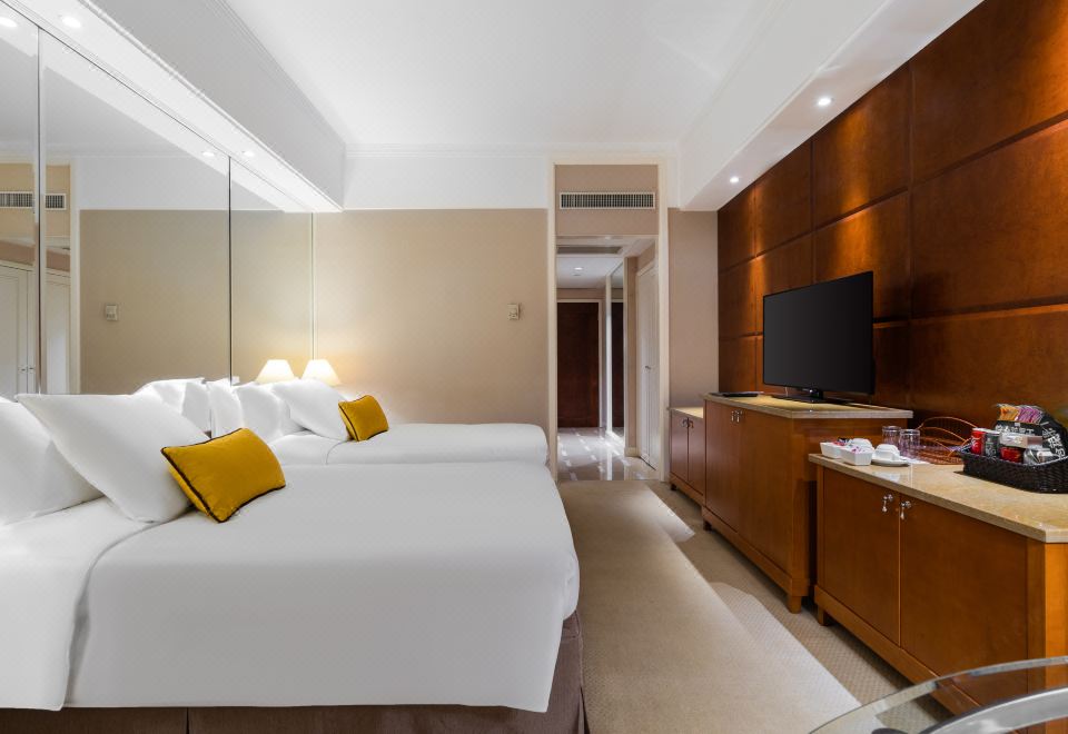 豪華雙床房「辦公配套區域+高樓層」