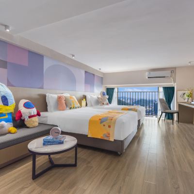 親子雙床複式套房-溫馨夜景「大客廳」廚房|洗衣機|冰箱 瑞濤服務式公寓（佛山順德清暉園店）優惠