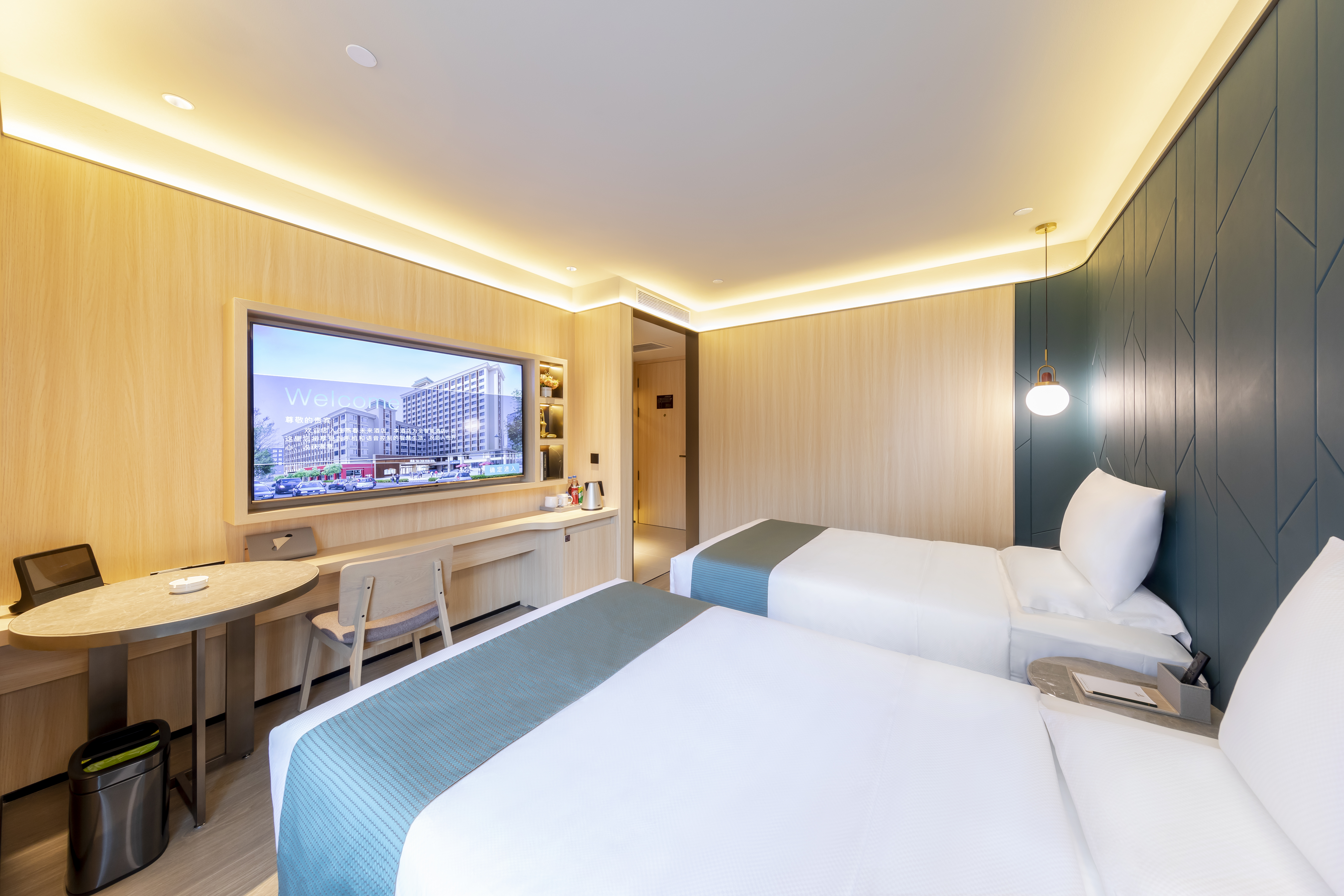 輕奢雙床房（小冰箱+智能馬桶+65寸可投屏電視）