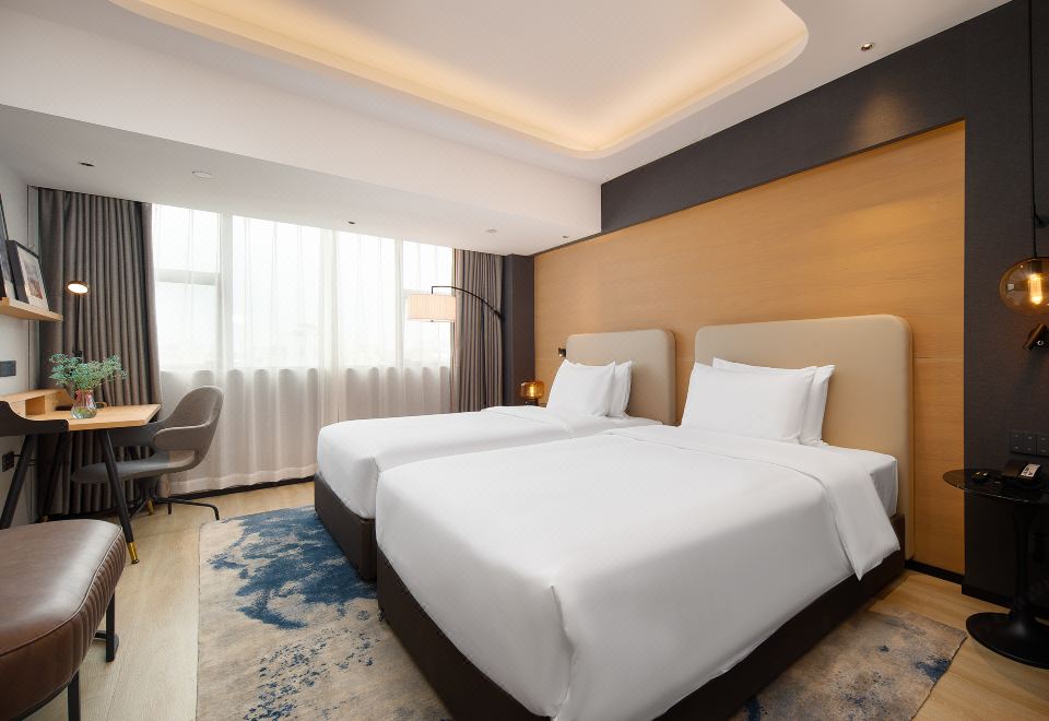 羊城印象轻奢双床房（广州塔景+静谧空间+迷你冰箱）