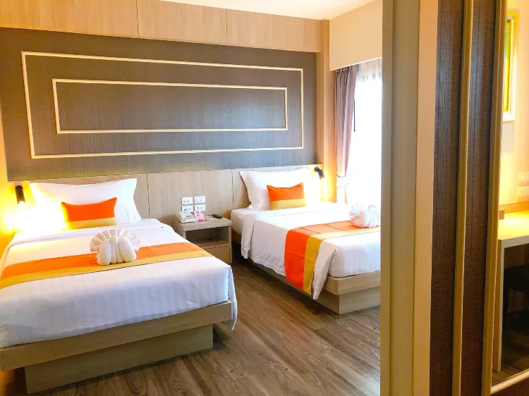 ห้องดีลักซ์พรีเมียร์ เตียงเดี่ยว 2 เตียง