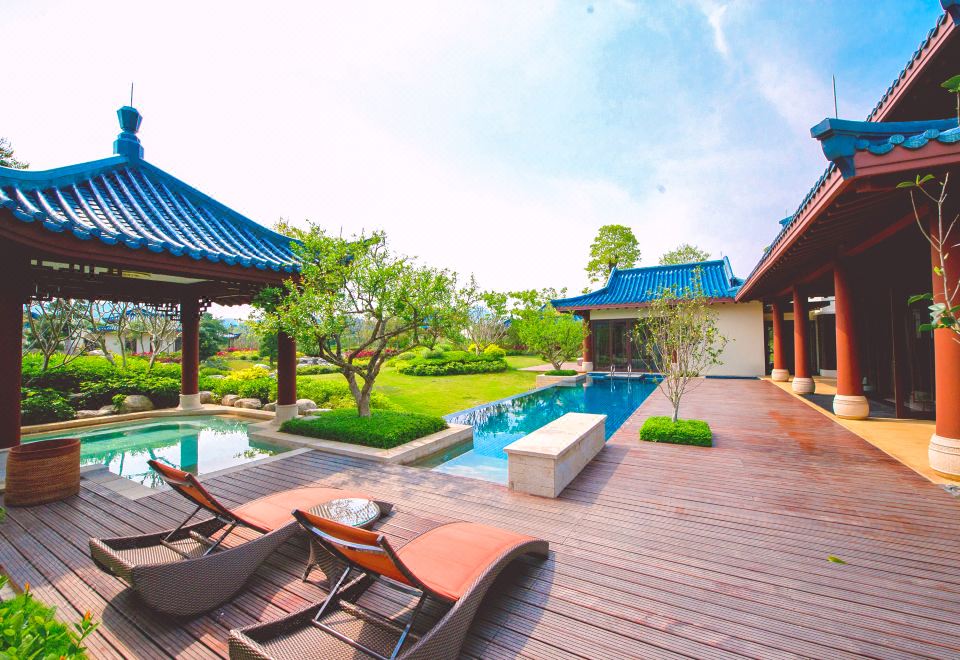 雙臥A型別墅-獨立溫泉泡池及泳池