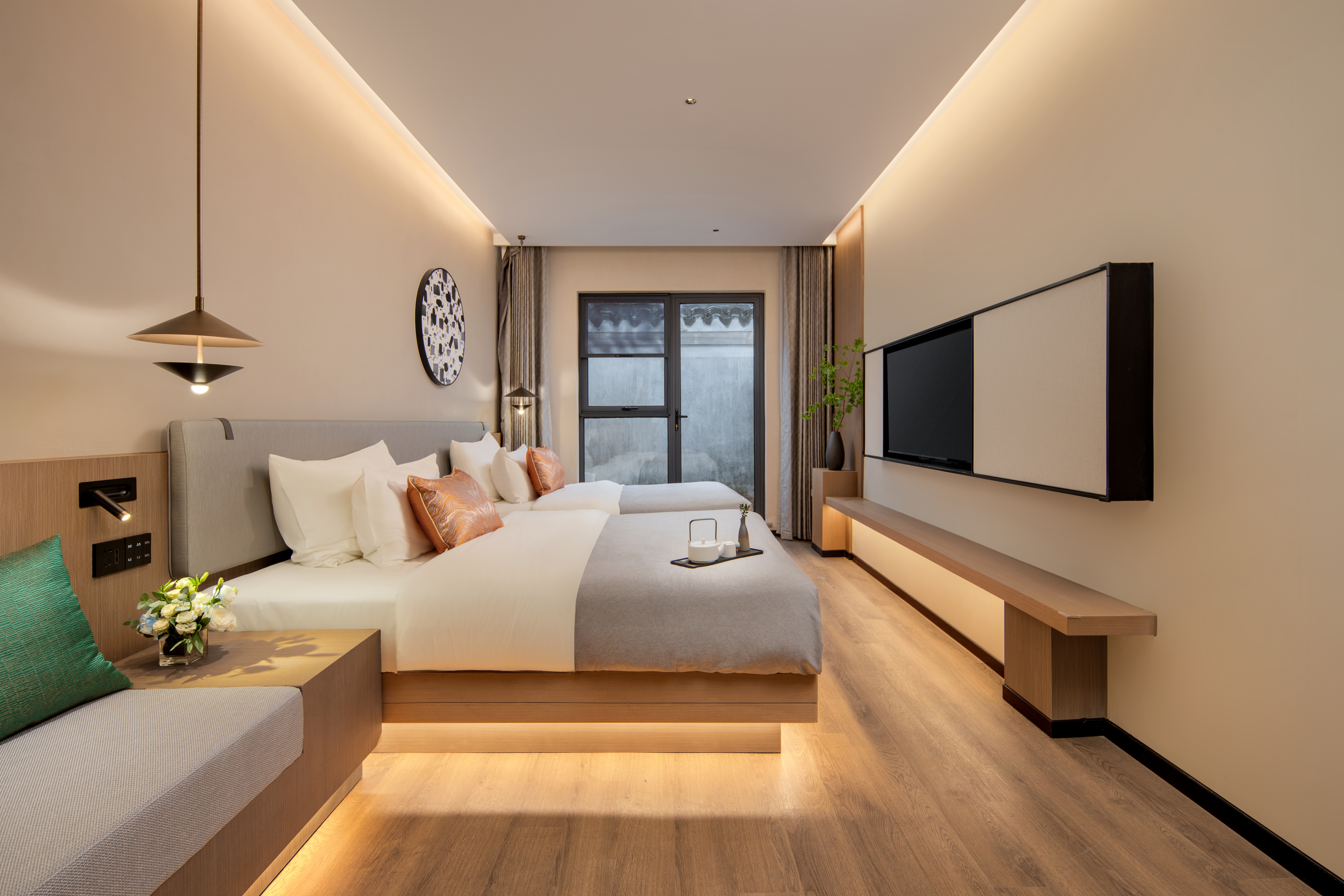 天际初晓·庭院双床房（安逸舒睡+智能马桶）