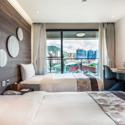 101景觀雙床房 台北洛碁大飯店-松山館優惠