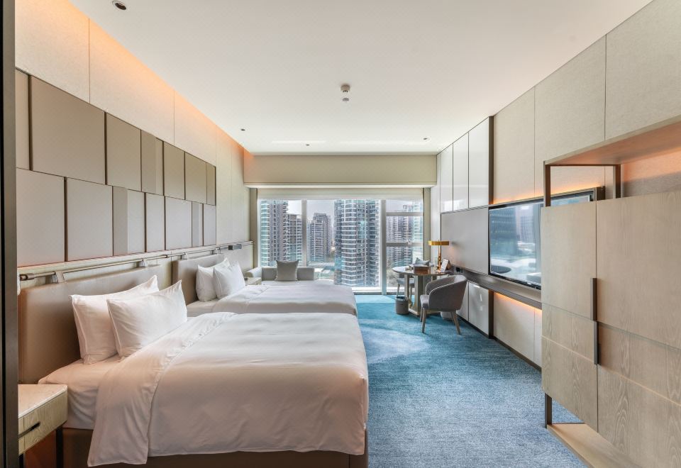 Tianyuan Hotel XiamenExecutive City-View Twin Room (View Of Lugudao Urban Landscape)