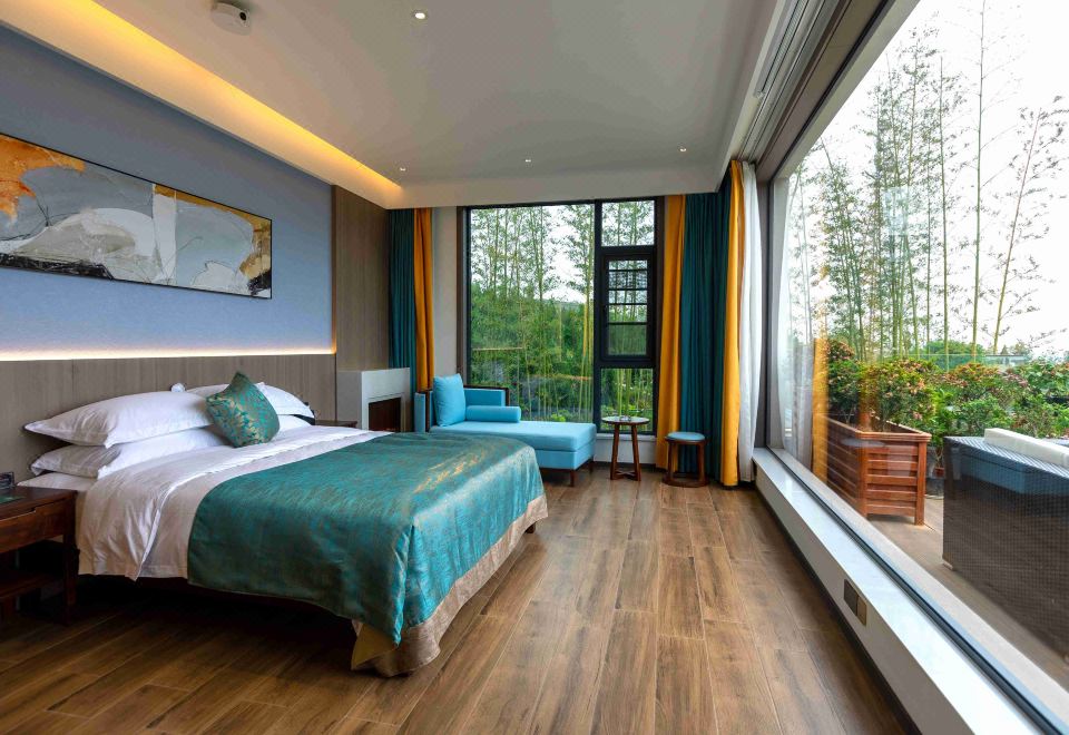 Zhongzhou Yueyin Fuxishan Huimeng Mountain ResidenceMountain View Scenic Room