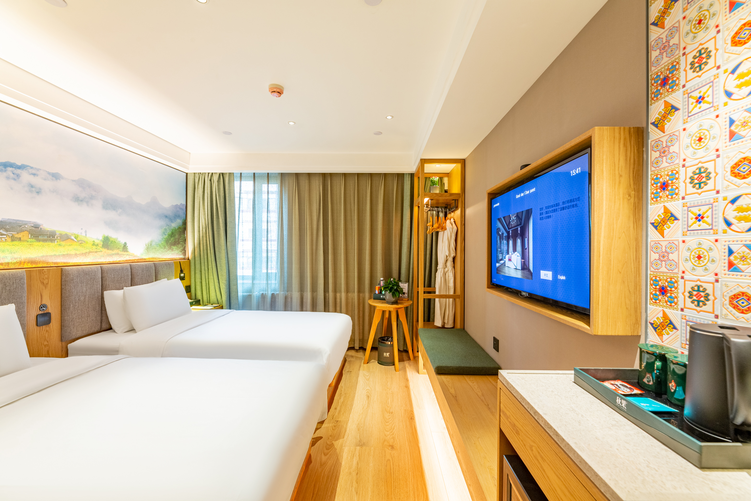 舒适双床房（全屋智能+加湿器+独立空调+独立冰箱）