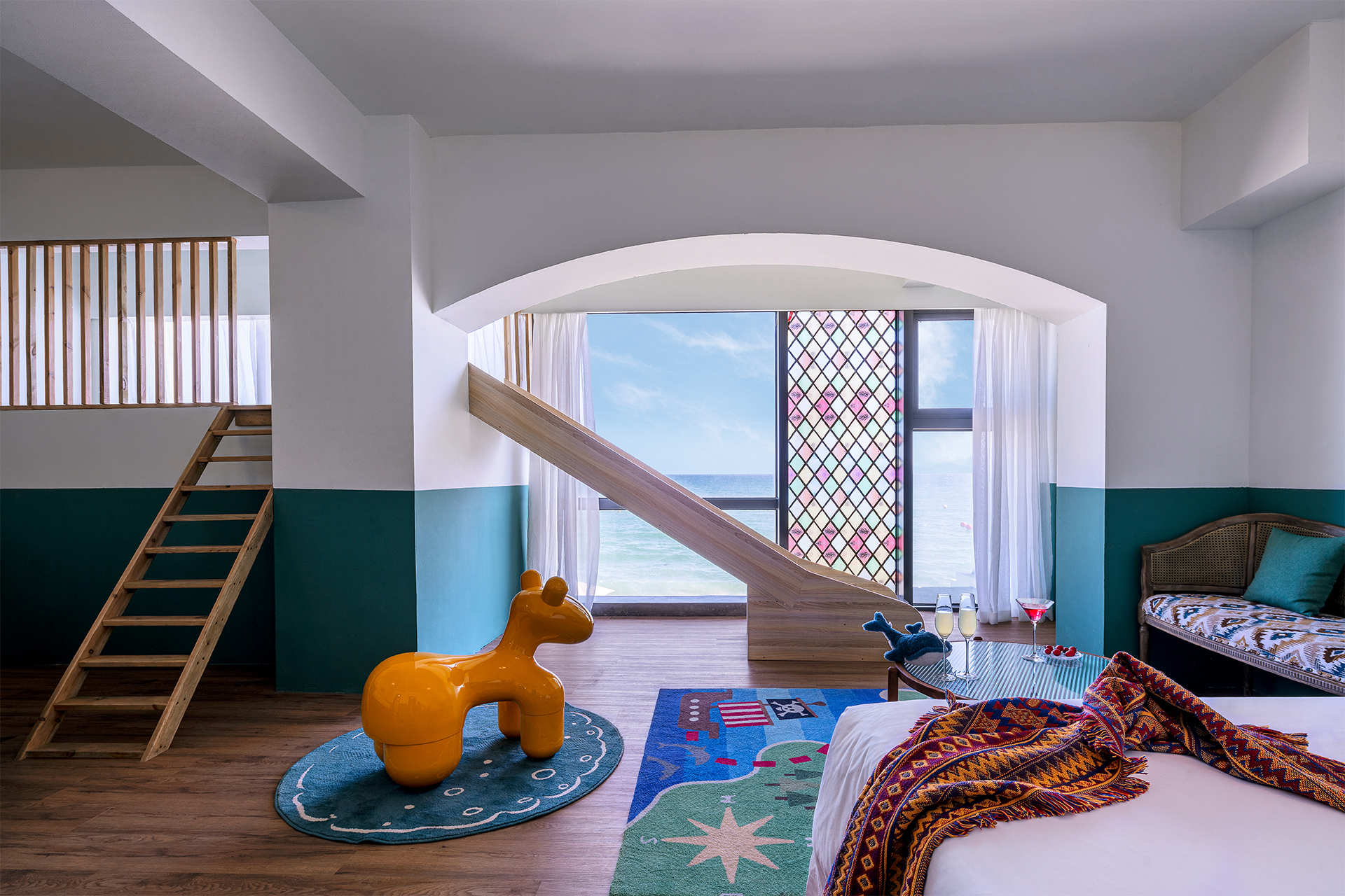 海景滑梯家庭房