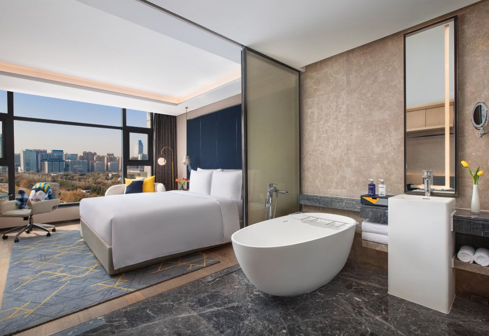 豪華觀景大床房-潮搭景觀浴缸，舒適享受