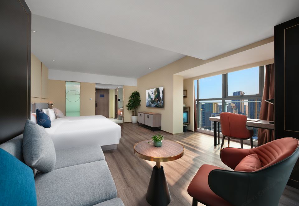 觀景行政雙床房（65寸可投屏+小冰箱＋加熱毛巾桿）