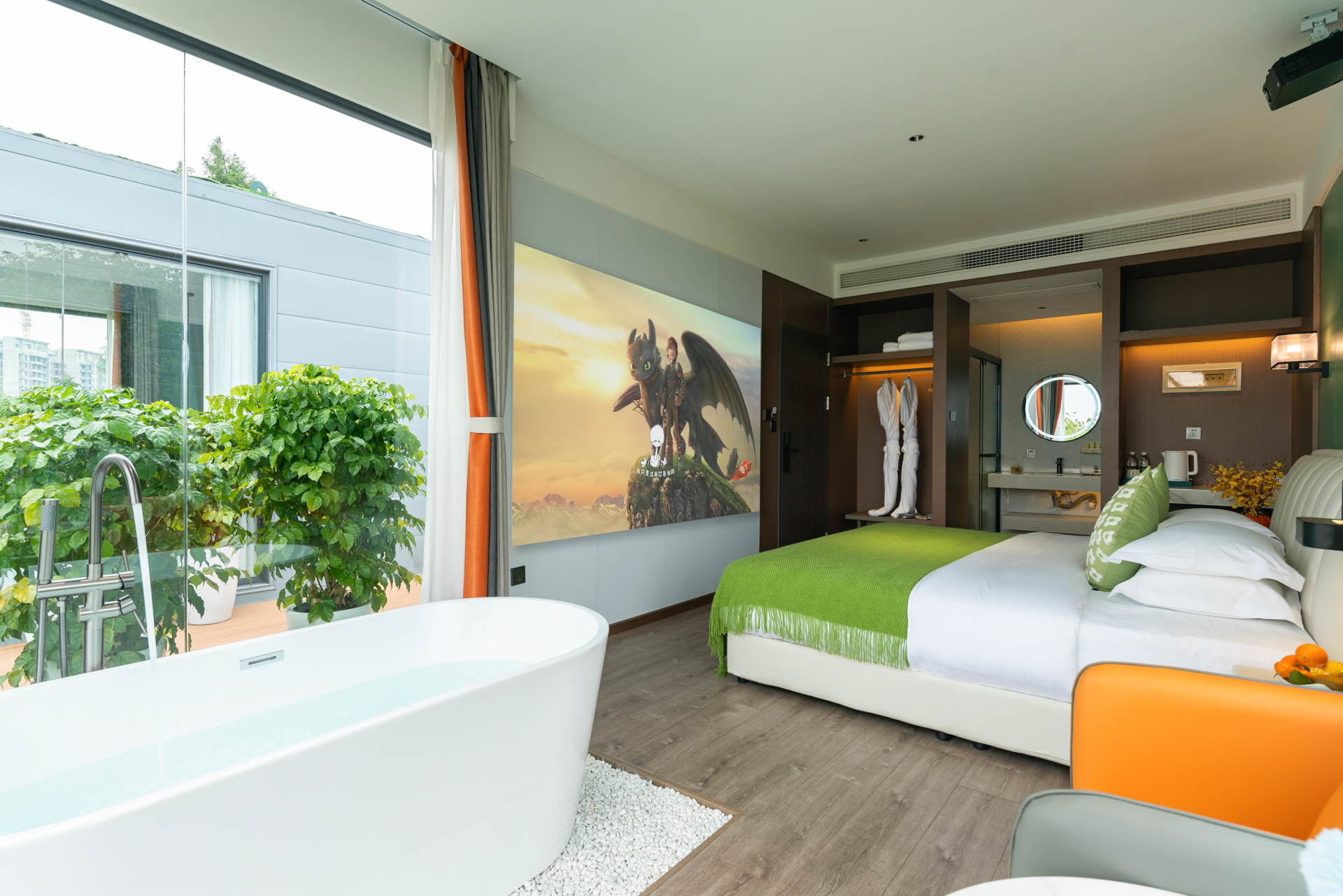 舞蝶·景观浴缸房（空调-网红打卡-大浴缸景观--棋牌娱乐）