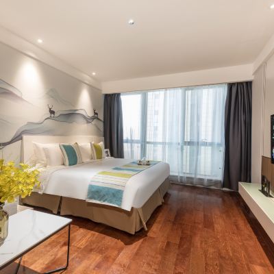 豪華大床房 蘇州金雞湖博覽中心瑞貝庭公寓飯店優惠