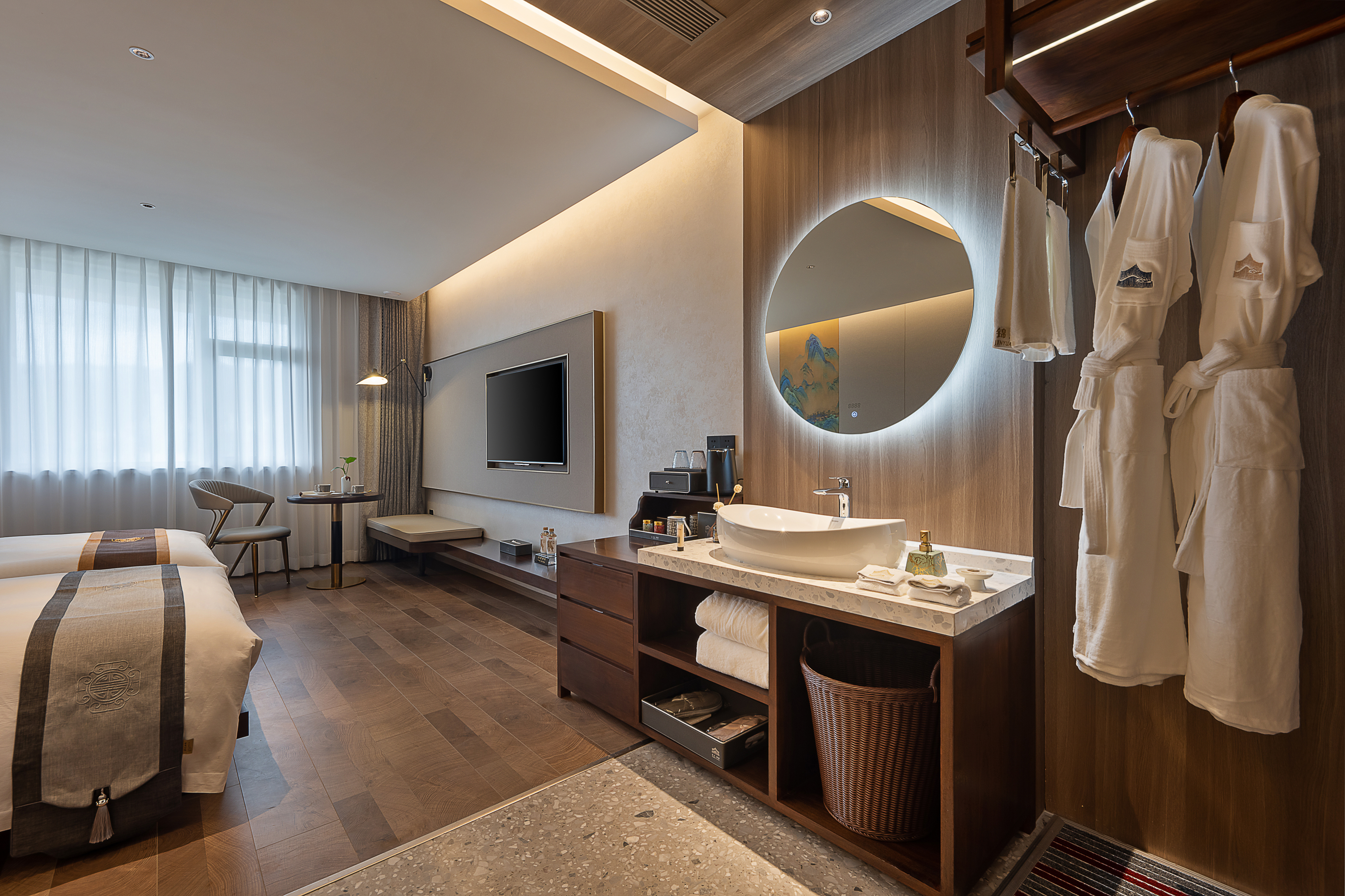 玉和-景观双床房（全屋智能+办公书桌+高清液晶影视）