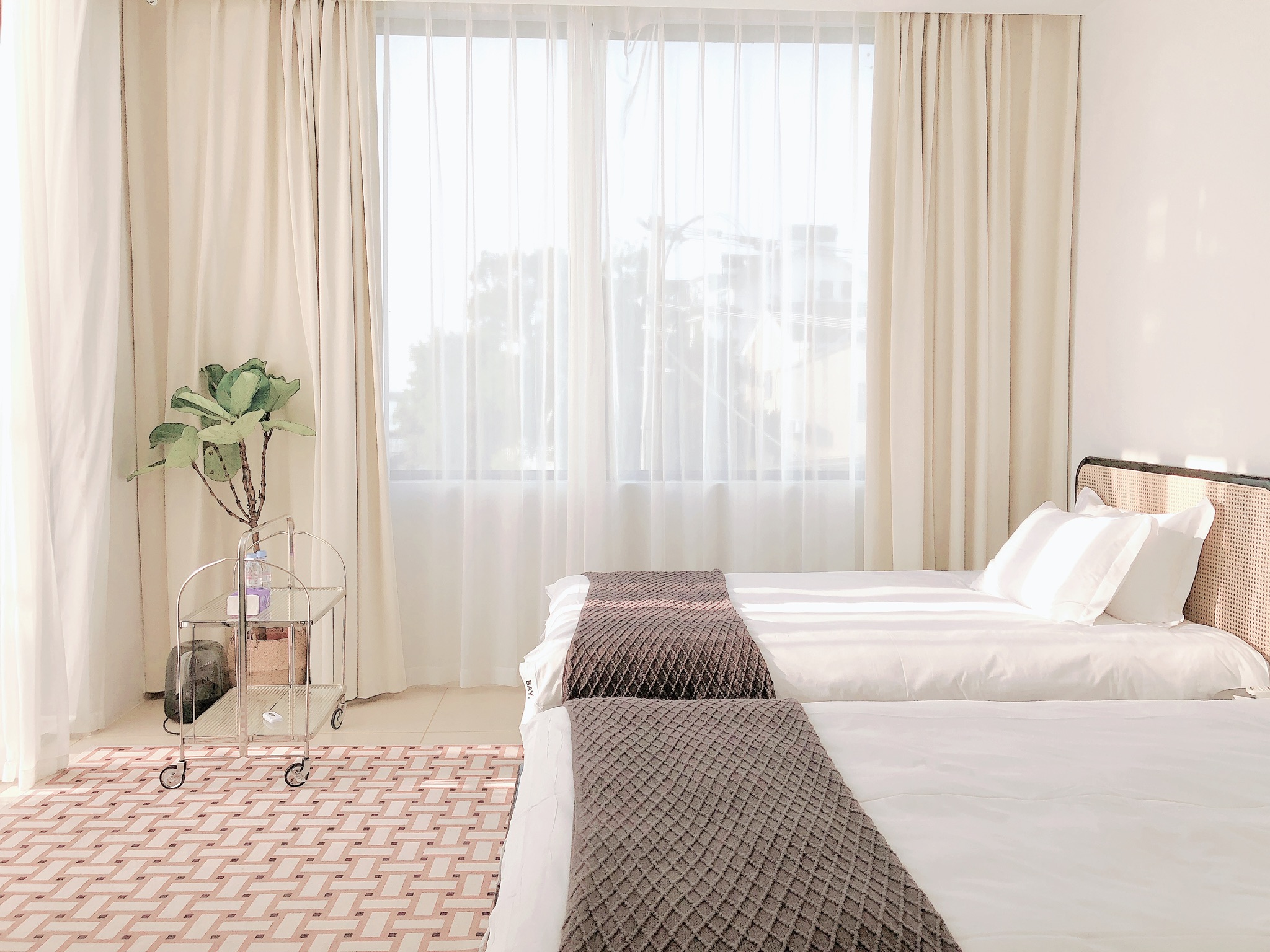 露臺湖景雙床房【地暖】