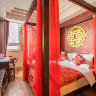 中式洞房風情豪華大床房 自然風情主題飯店（北京木樨園地鐵站店）優惠