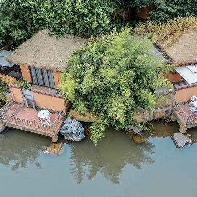 陽光温泉房（露天温泉泡池+獨覽中心湖景+户外陽台） 河源客天下.漣岸.禧悦莊温泉美宿優惠